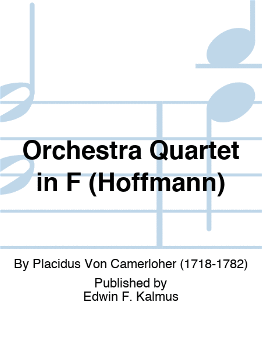 Orchestra Quartet in F (Hoffmann) Orchestra scores gallery preview page 1
