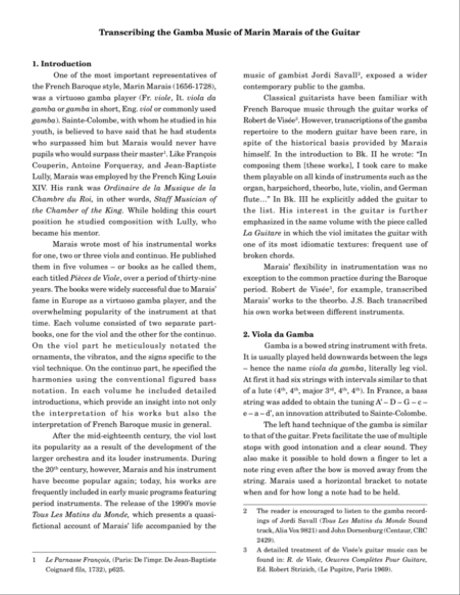 Pièces de viole en Mi mineur Classical Guitar scores gallery preview page 2