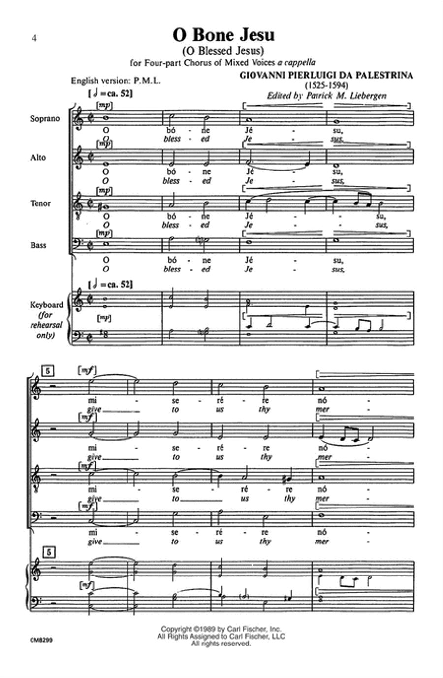 O Bone Jesu 4-Part scores gallery preview page 2