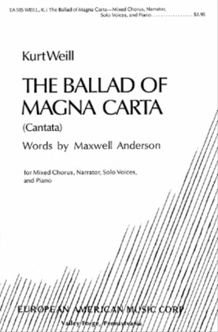 Ballad of Magna Carta 4-Part scores gallery preview page 1