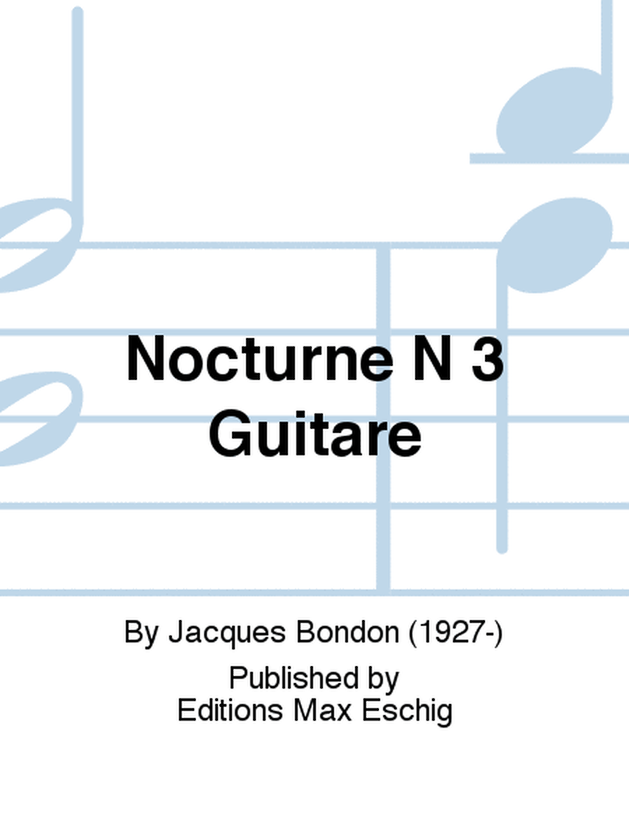 Nocturne N 3 Guitare