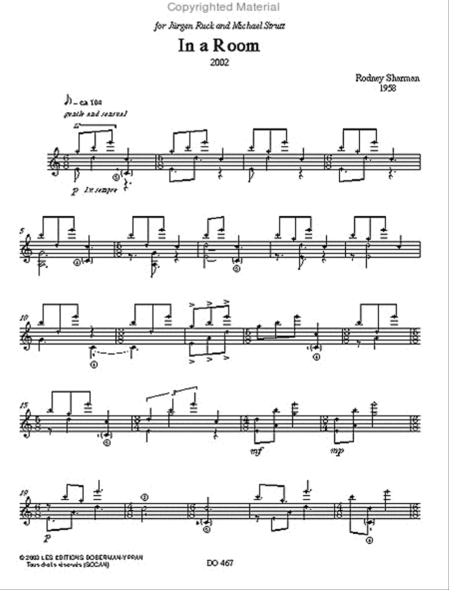 In a Room Classical Guitar scores gallery preview page 2