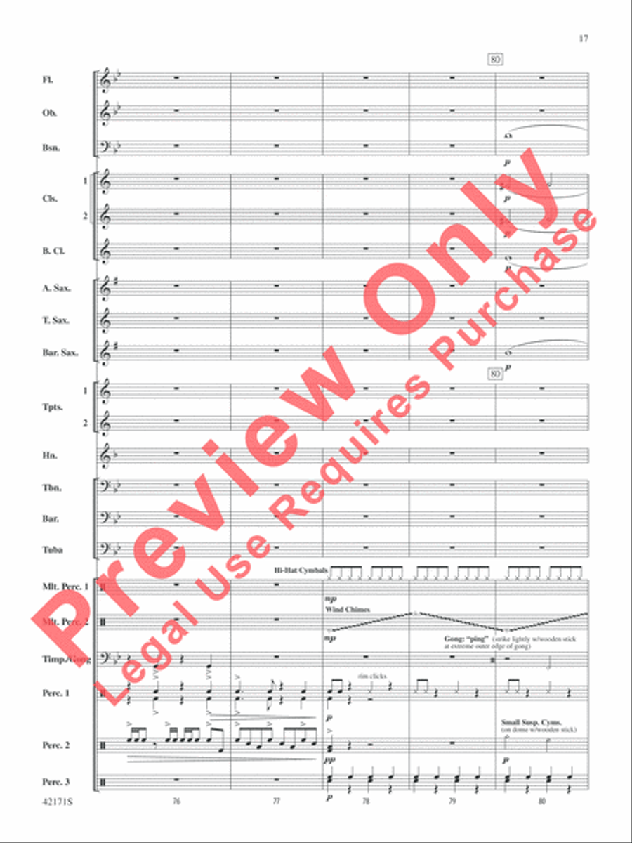 Prelude and Firestorm Concert Band scores gallery preview page 18