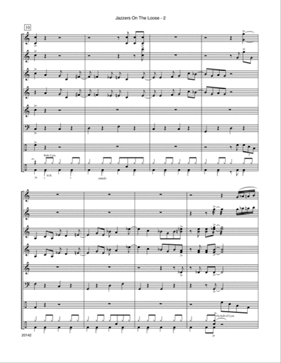Jazzers On The Loose Percussion Ensemble scores gallery preview page 3