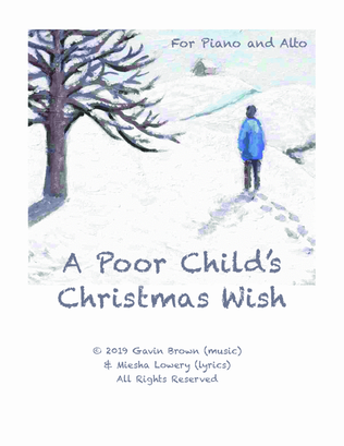 A Poor Child Christmas Wish for Alto and Piano