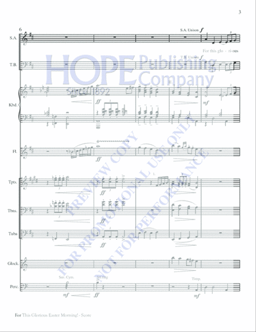 For This Glorious Easter Morning Choir scores gallery preview page 3