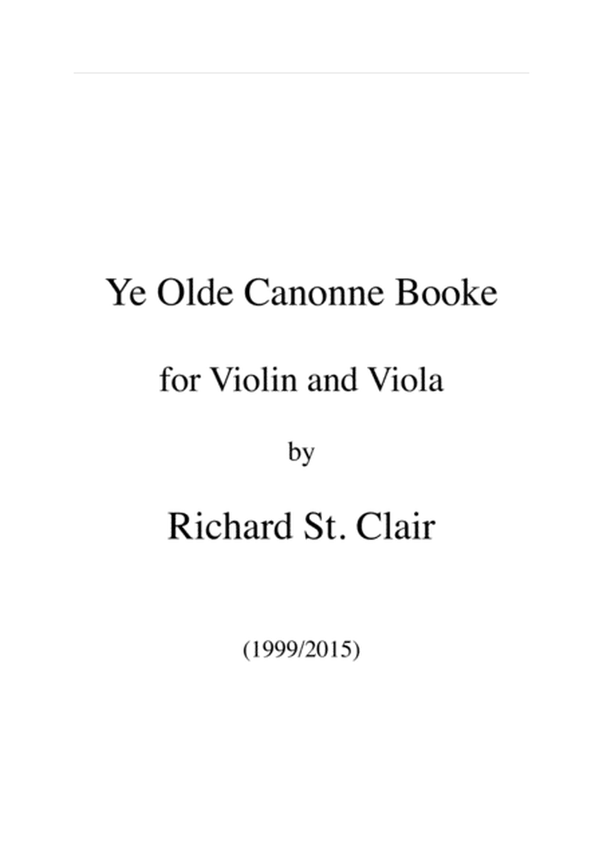 YE OLDE CANONNE BOOKE for Violin and Viola image number null