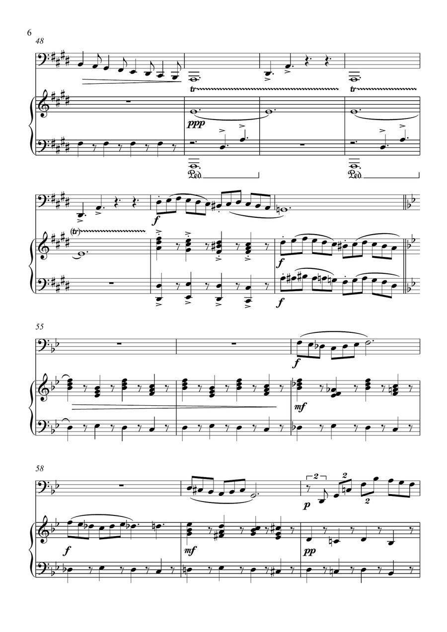 Rhapsody of the Deep for Tuba and Piano Tuba scores gallery preview page 6