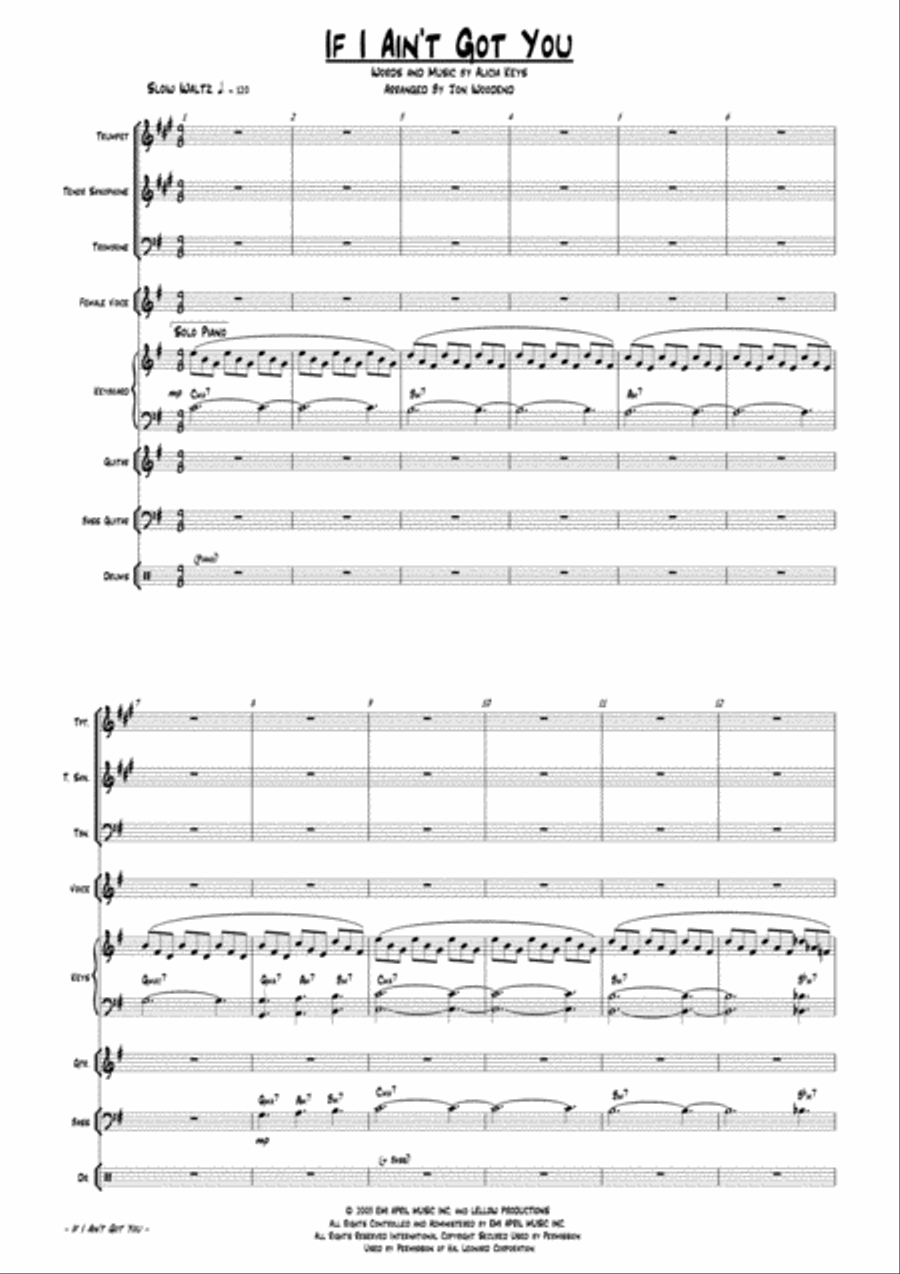 If I Ain't Got You Jazz Ensemble scores gallery preview page 5