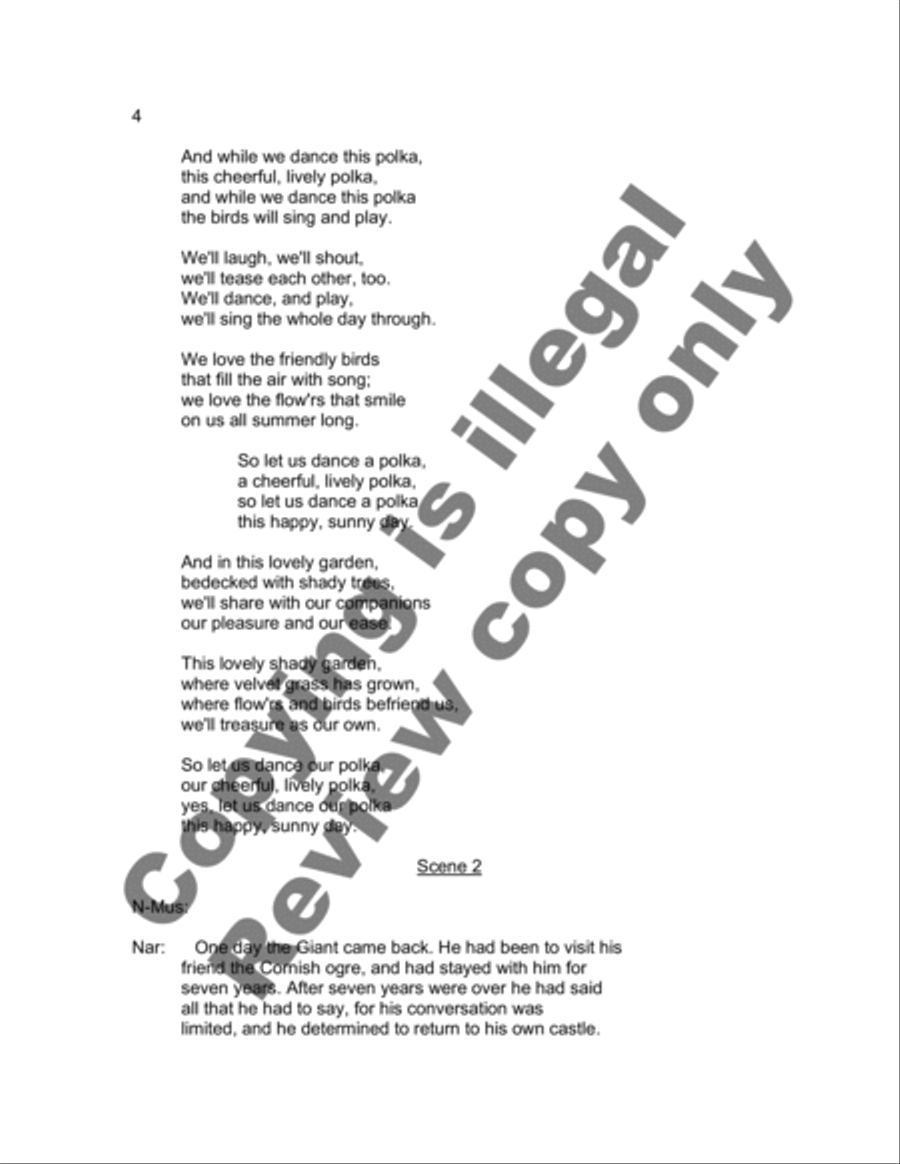 The Selfish Giant (A Children's Opera) (Libretto) Choir scores gallery preview page 5