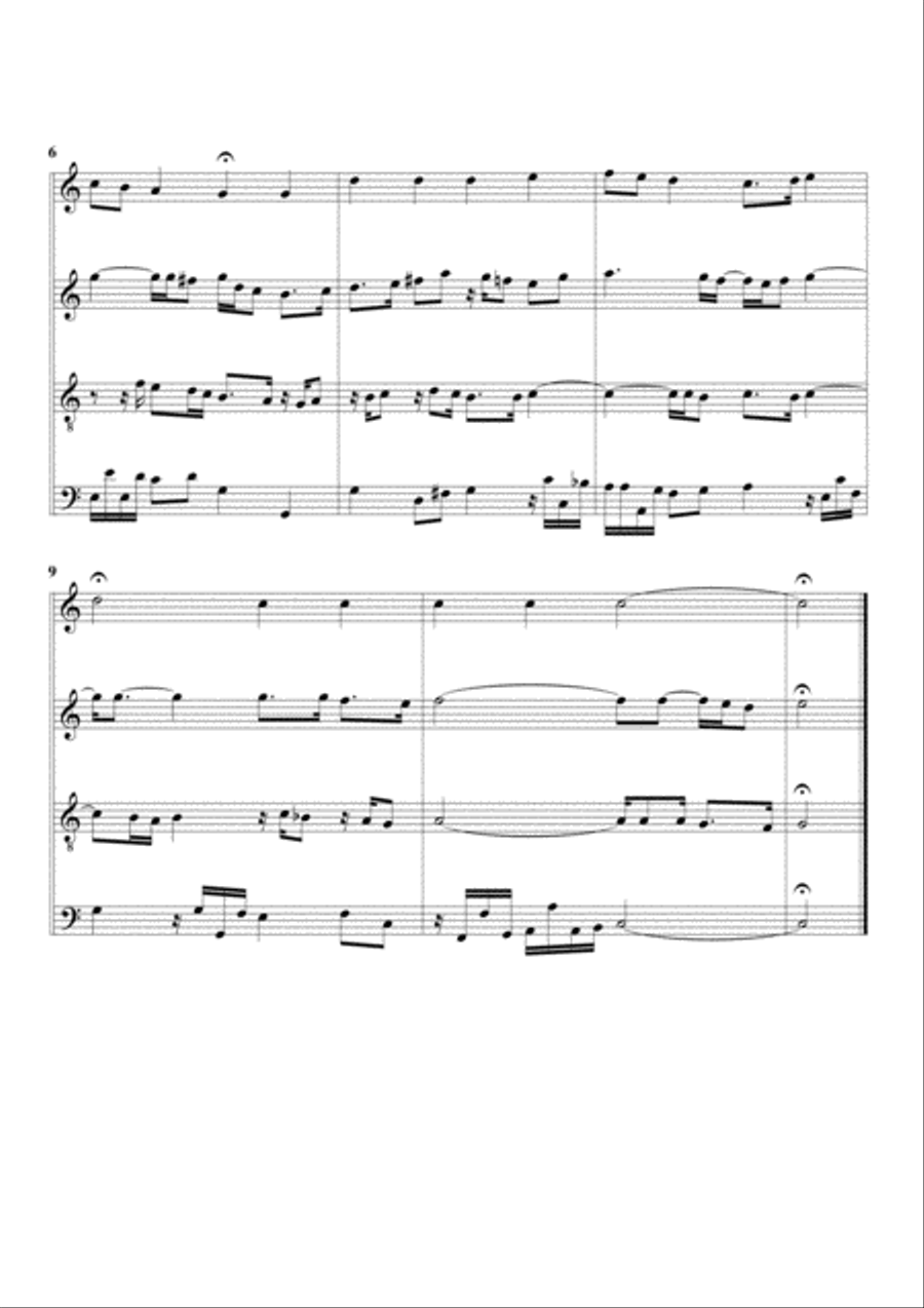 Gelobet sei'st du, Jesu Christ, BWV 604 from Orgelbuechlein (arrangement for 4 recorders) Recorder scores gallery preview page 2