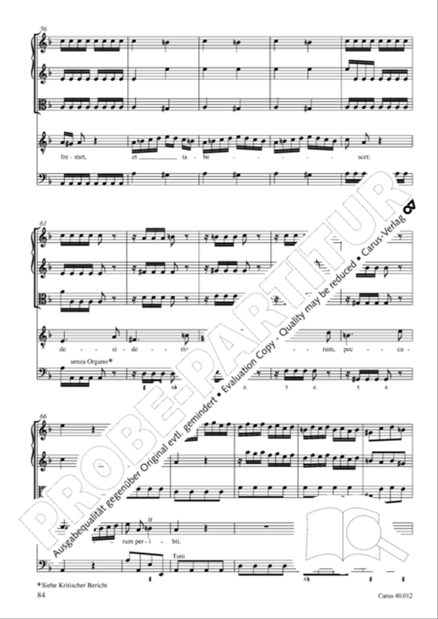 Beatus vir (How blest is he) Psalm 111 4-Part scores gallery preview page 85
