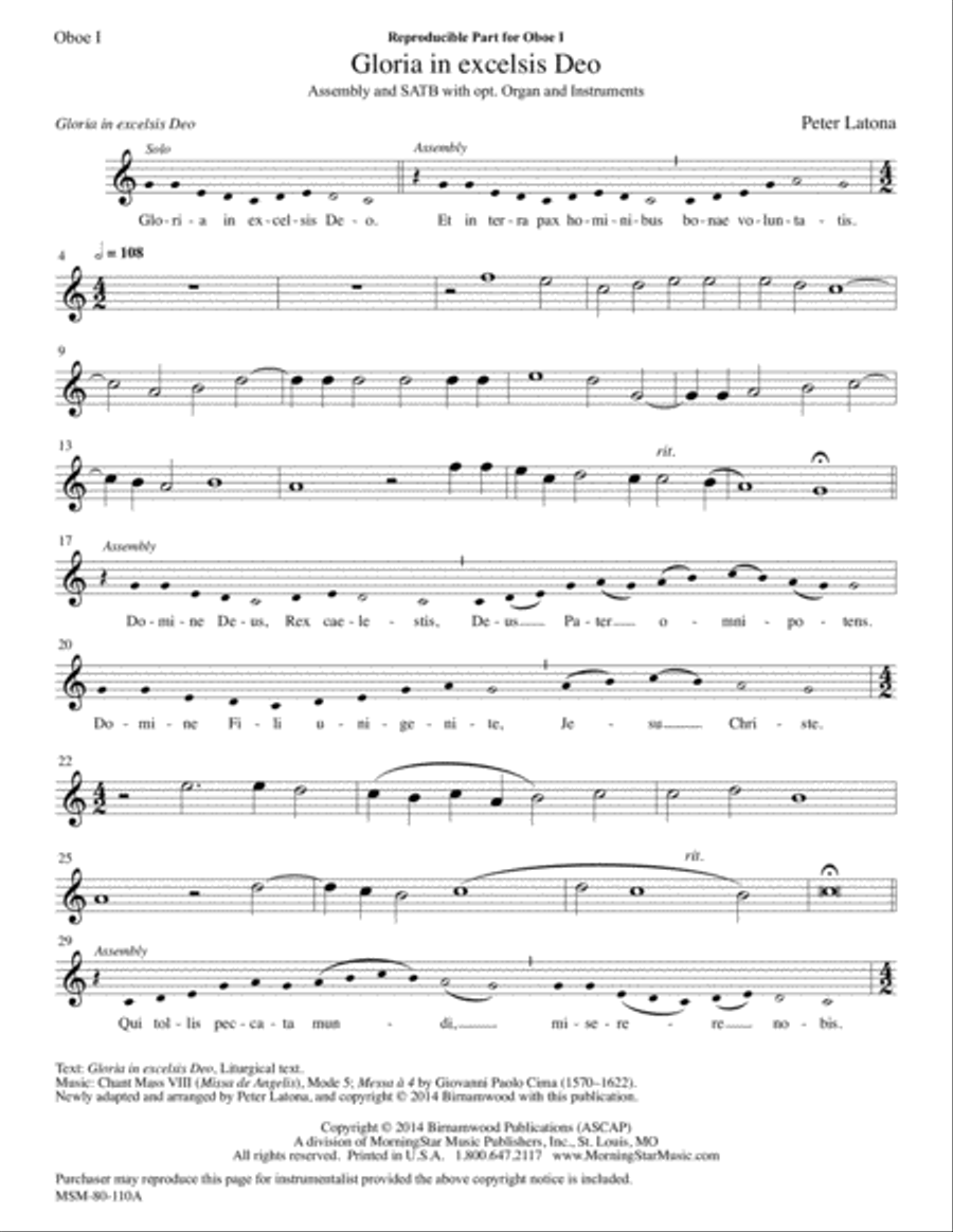 Gloria in excelsis Deo Gloria in excelsis Deo Choir scores gallery preview page 6