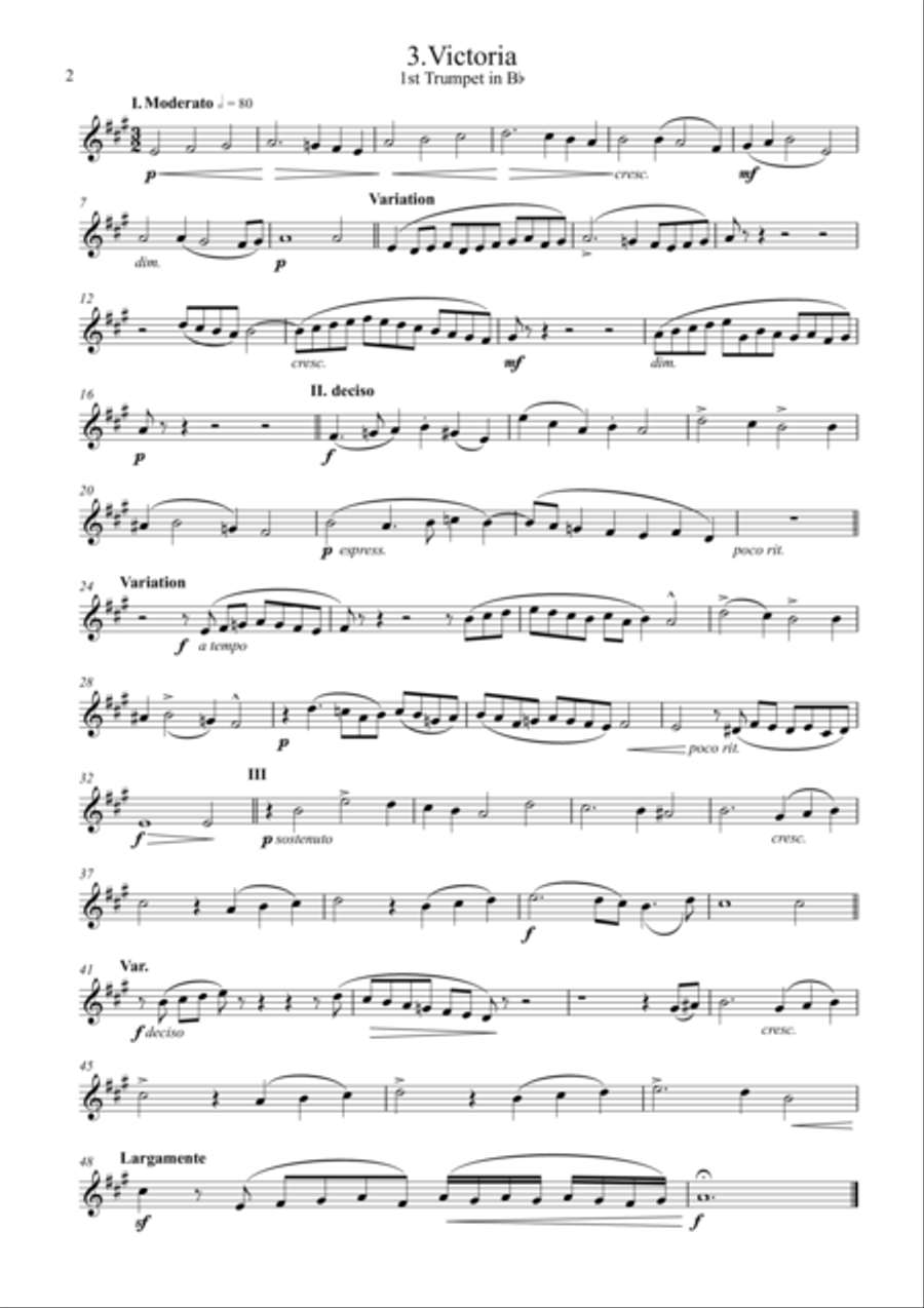 Byrd: 3 Pieces by William Byrd (including Pavane) - brass quintet Brass Quintet scores gallery preview page 6