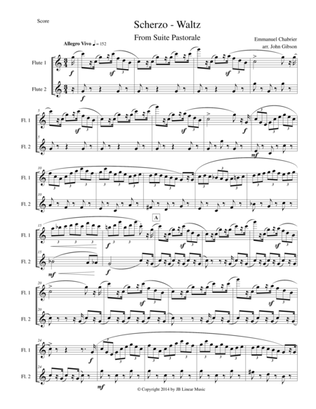Chabrier - flute duet - Scherzo from Suite Pastorale