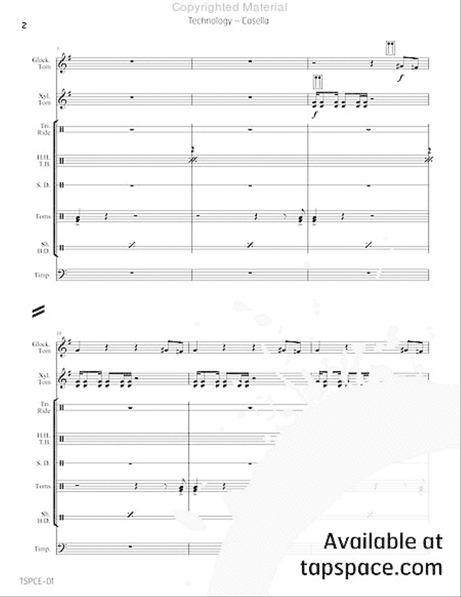 Technology Percussion Ensemble scores gallery preview page 5