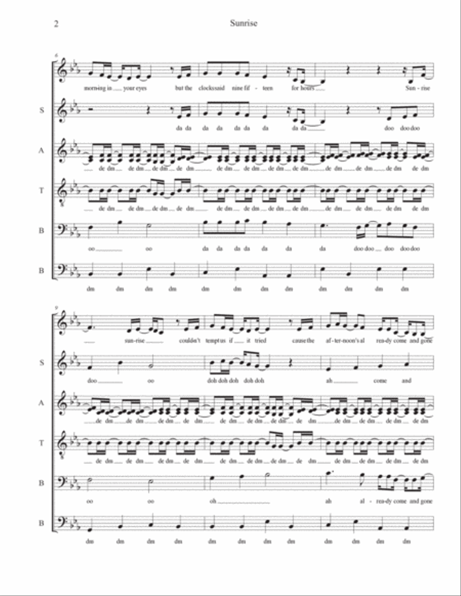 Sunrise 4-Part scores gallery preview page 2