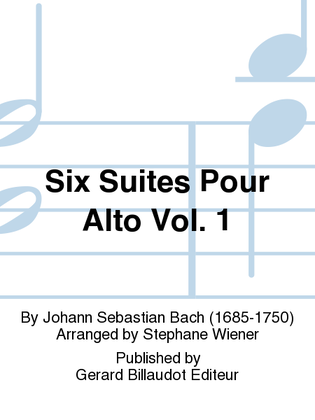 Book cover for Six Suites Pour Alto Vol. 1