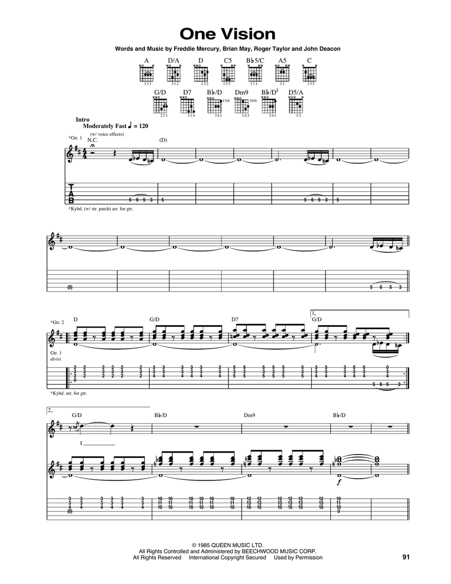 One Vision Acoustic Guitar scores gallery preview page 1