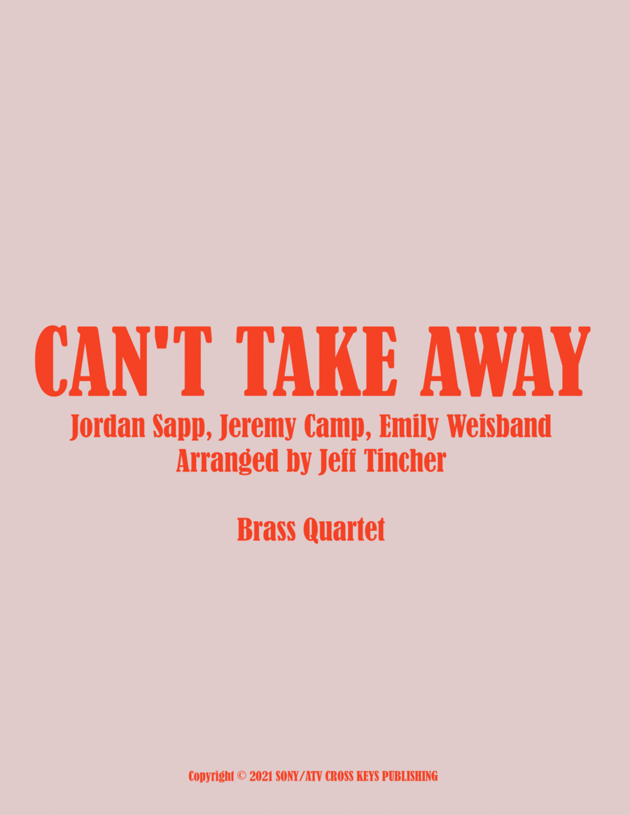 Can't Take Away Can't Take Away Brass Ensemble scores gallery preview page 1
