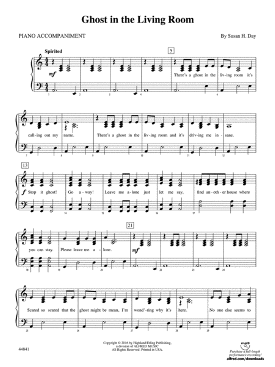 Ghost in the Living Room: Piano Accompaniment Orchestra scores gallery preview page 1