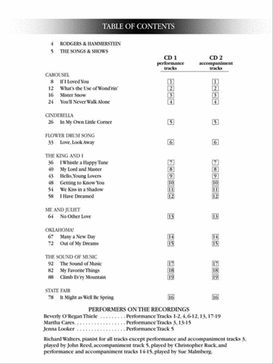 The Songs of Rodgers & Hammerstein Voice scores gallery preview page 3