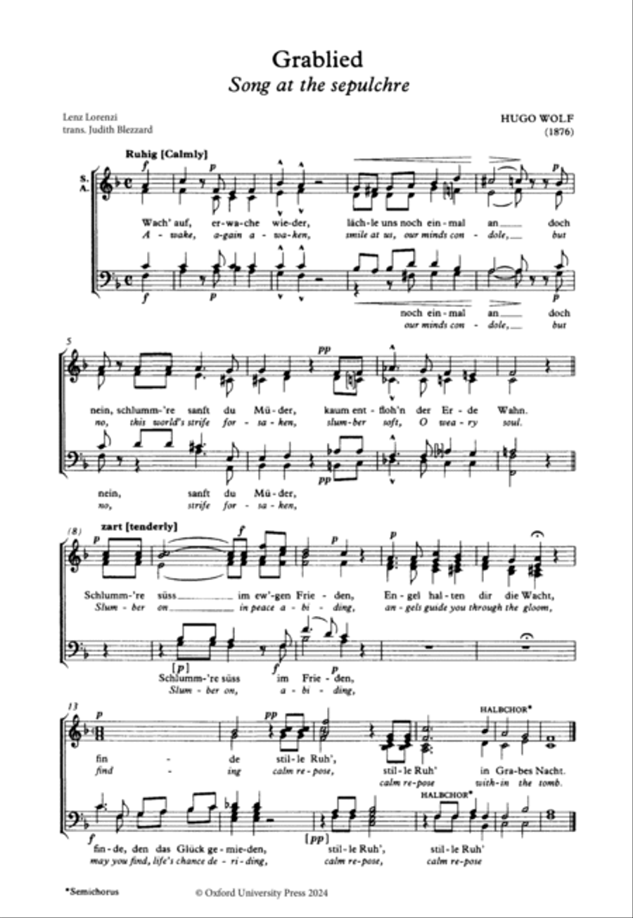 Three Romantic Partsongs 4-Part scores gallery preview page 2