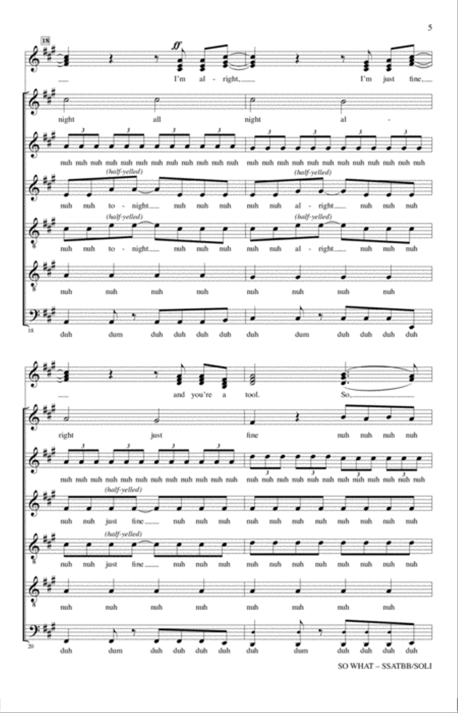 So What So What 4-Part scores gallery preview page 4