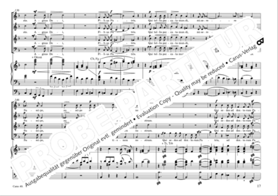 Missa sacra C Minor 4-Part scores gallery preview page 18