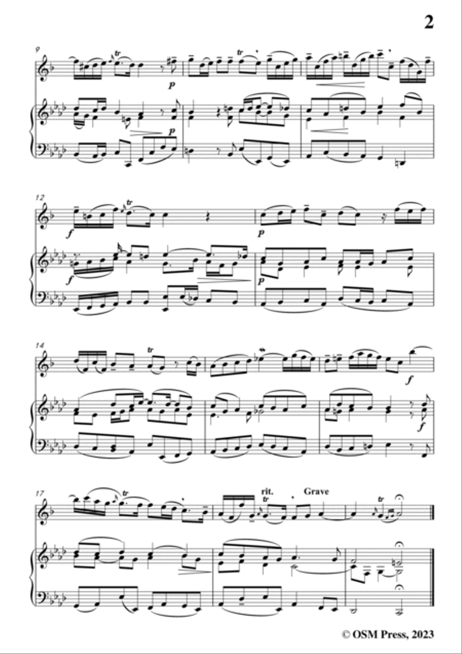 Handel-Sonata No.6,for Alto Saxophone and Piano Alto Saxophone scores gallery preview page 3