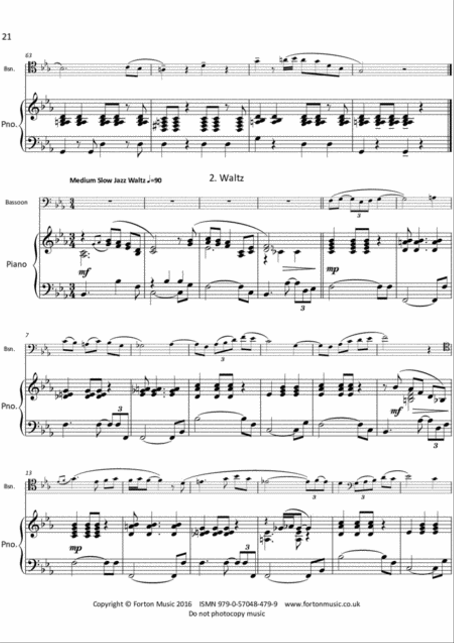 Nice 'n' Easy and Jazz Dances Bassoon Solo scores gallery preview page 7