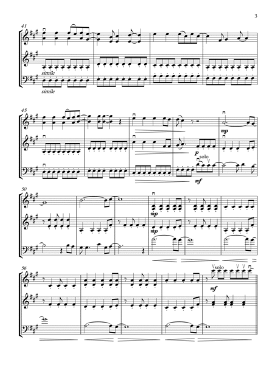 Viva La Vida String Trio scores gallery preview page 3