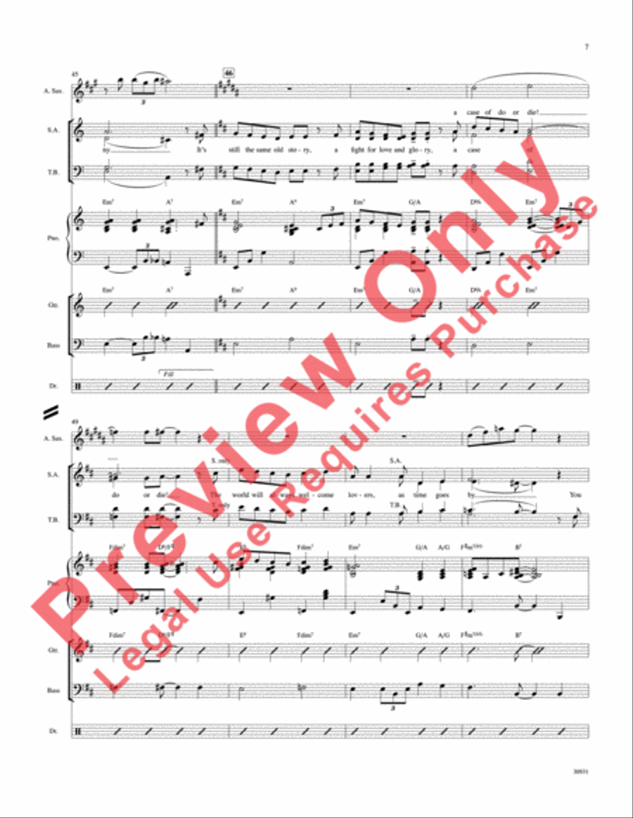 As Time Goes By Choir scores gallery preview page 8