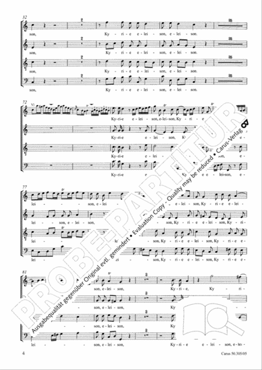 Missa Beatissimae Virginis Mariae 4-Part scores gallery preview page 5