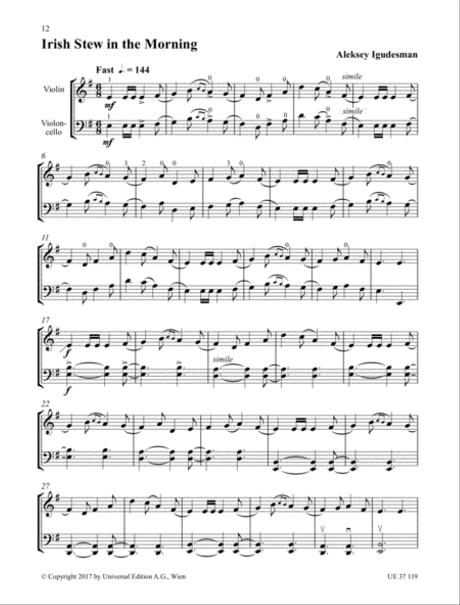 Violin & Cello & More String Duet scores gallery preview page 8