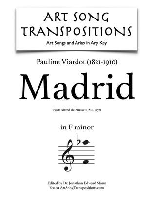 VIARDOT: Madrid (transposed to F minor)