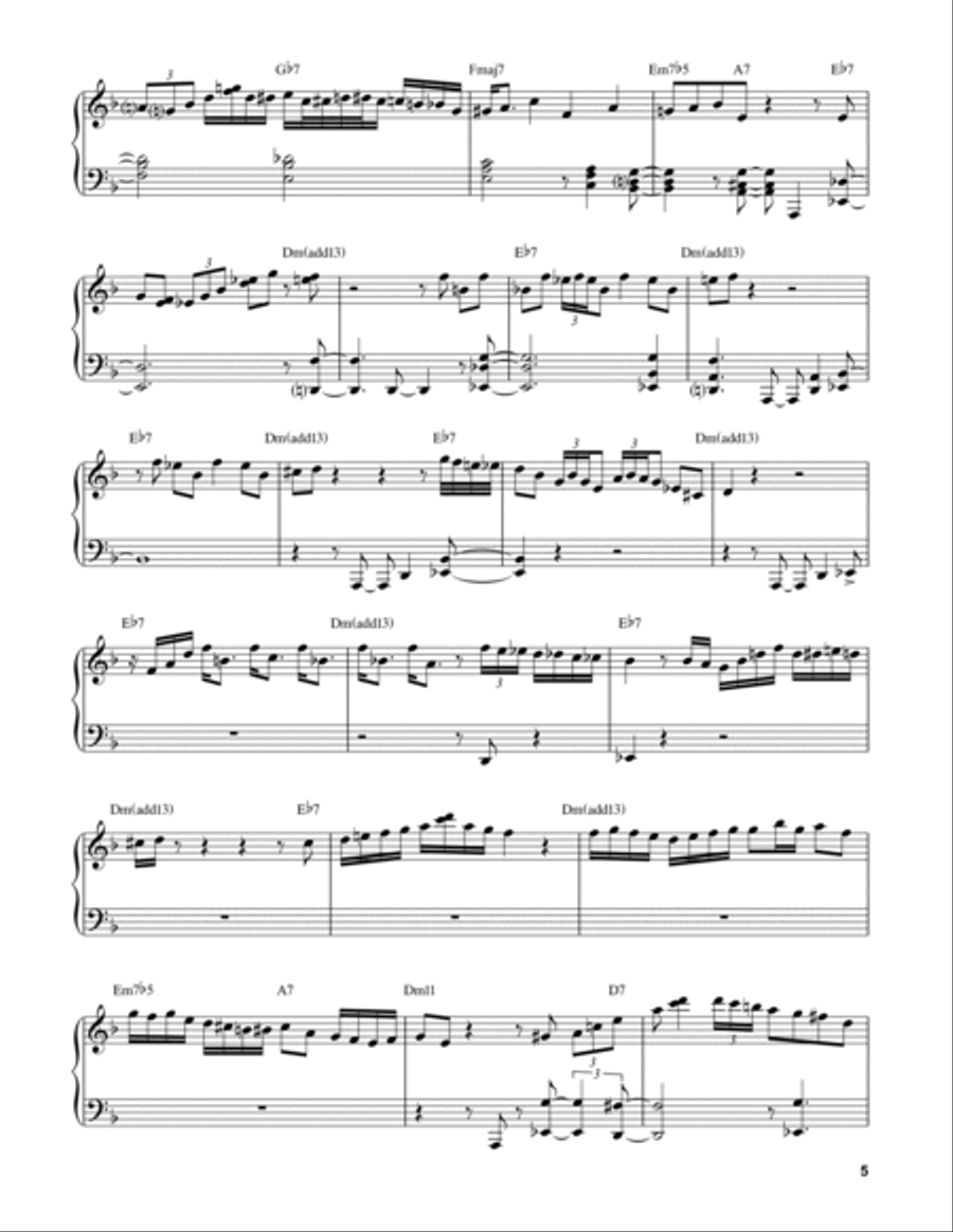 A Night In Tunisia Piano scores gallery preview page 5