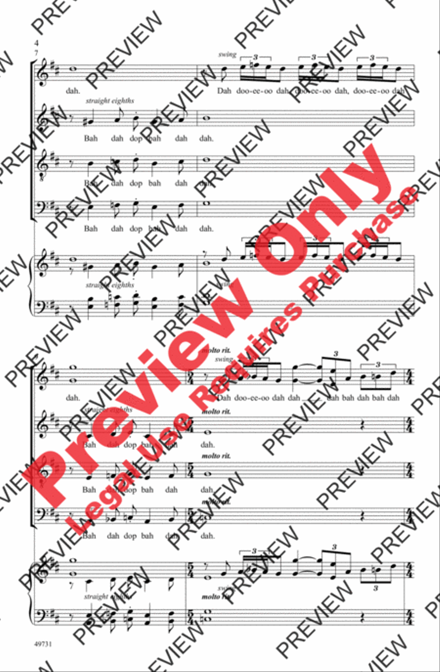 Rhapsody in Blue Rhapsody in Blue 4-Part scores gallery preview page 4