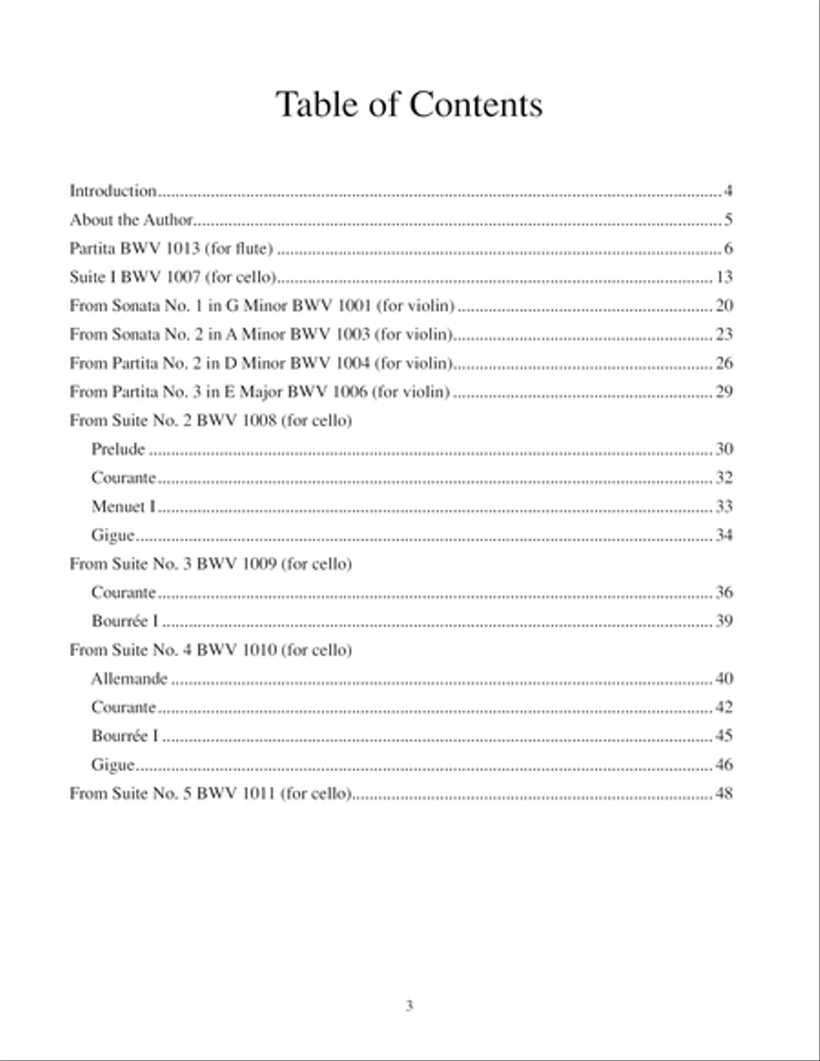 25 Solos for Flute From the Unaccompanied Partitas, Sonatas and Suites J.S. Bach