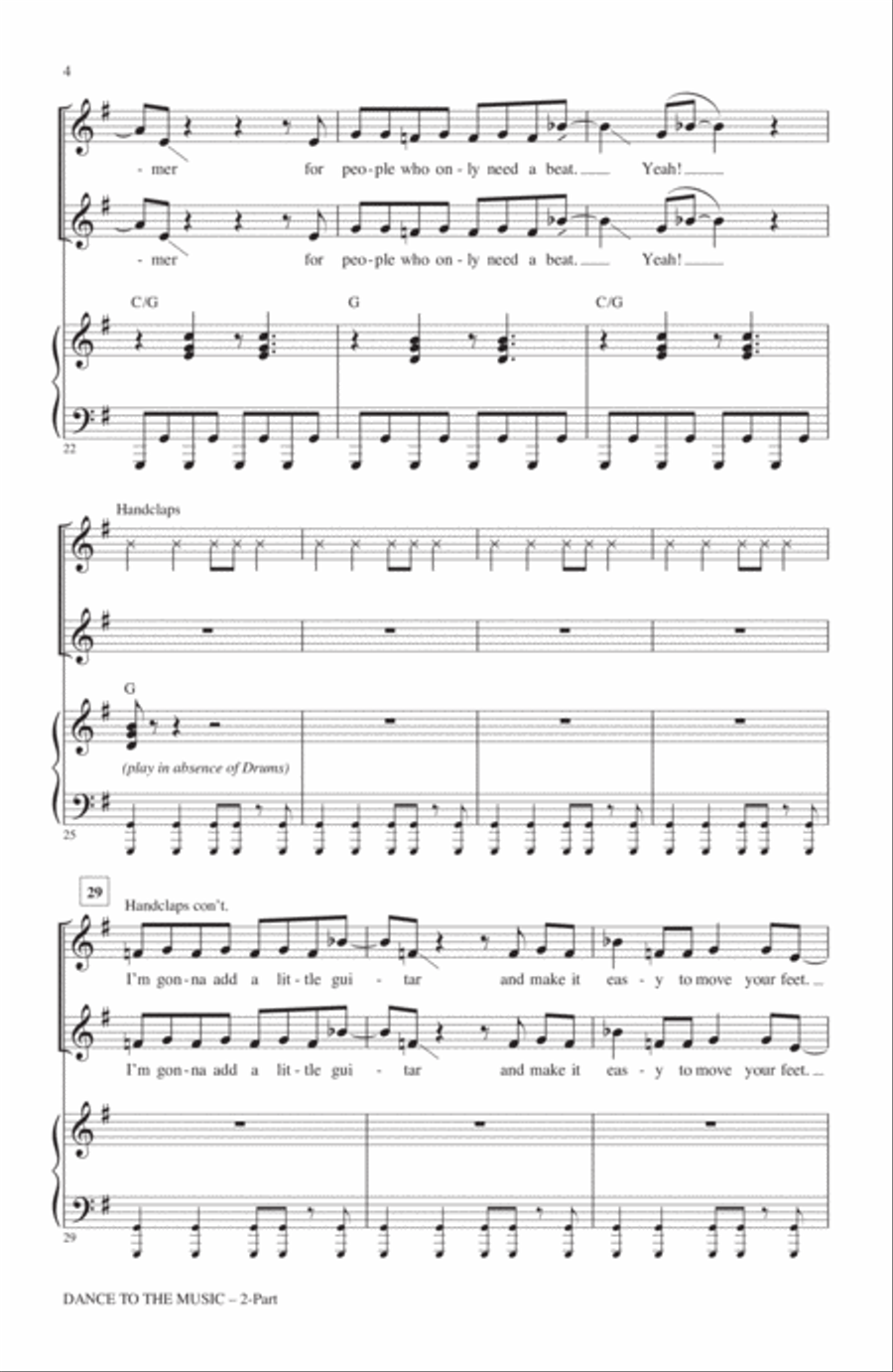 Dance To The Music 2-Part scores gallery preview page 3