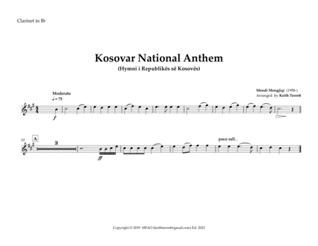 Kosovar National Anthem for Symphony Orchestra (Keith Terrett Olympic Anthem Series) image number null