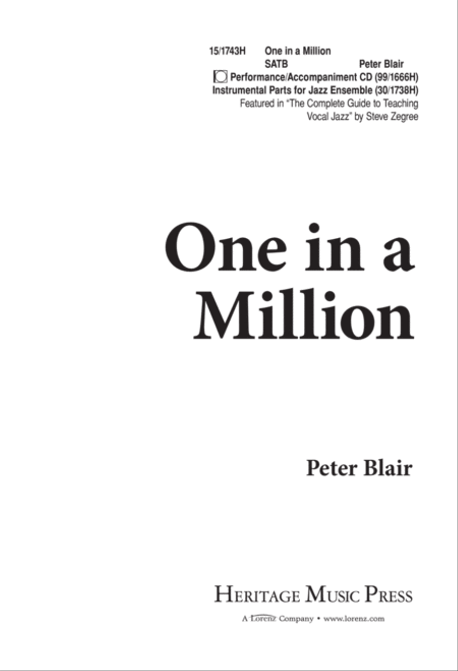 One in a Million One in a Million 4-Part scores gallery preview page 2