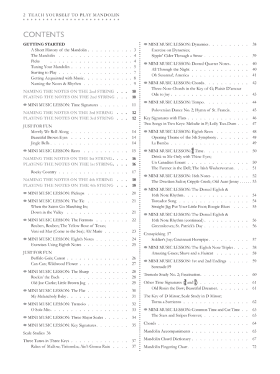 Alfred's Teach Yourself to Play Mandolin Mandolin scores gallery preview page 3