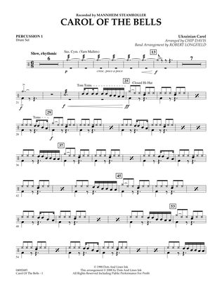 Carol Of The Bells - Percussion 1