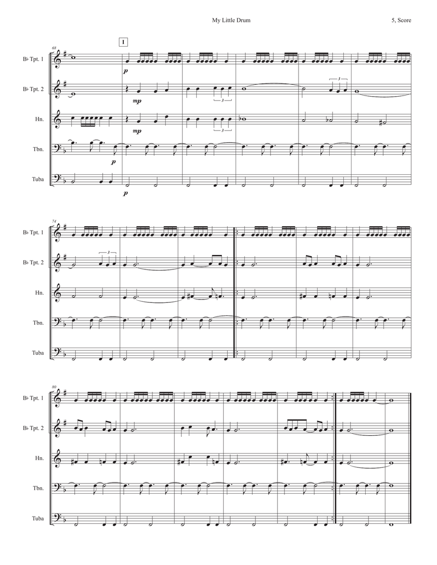 My Little Drum from A CHARLIE BROWN CHRISTMAS Percussion scores gallery preview page 5