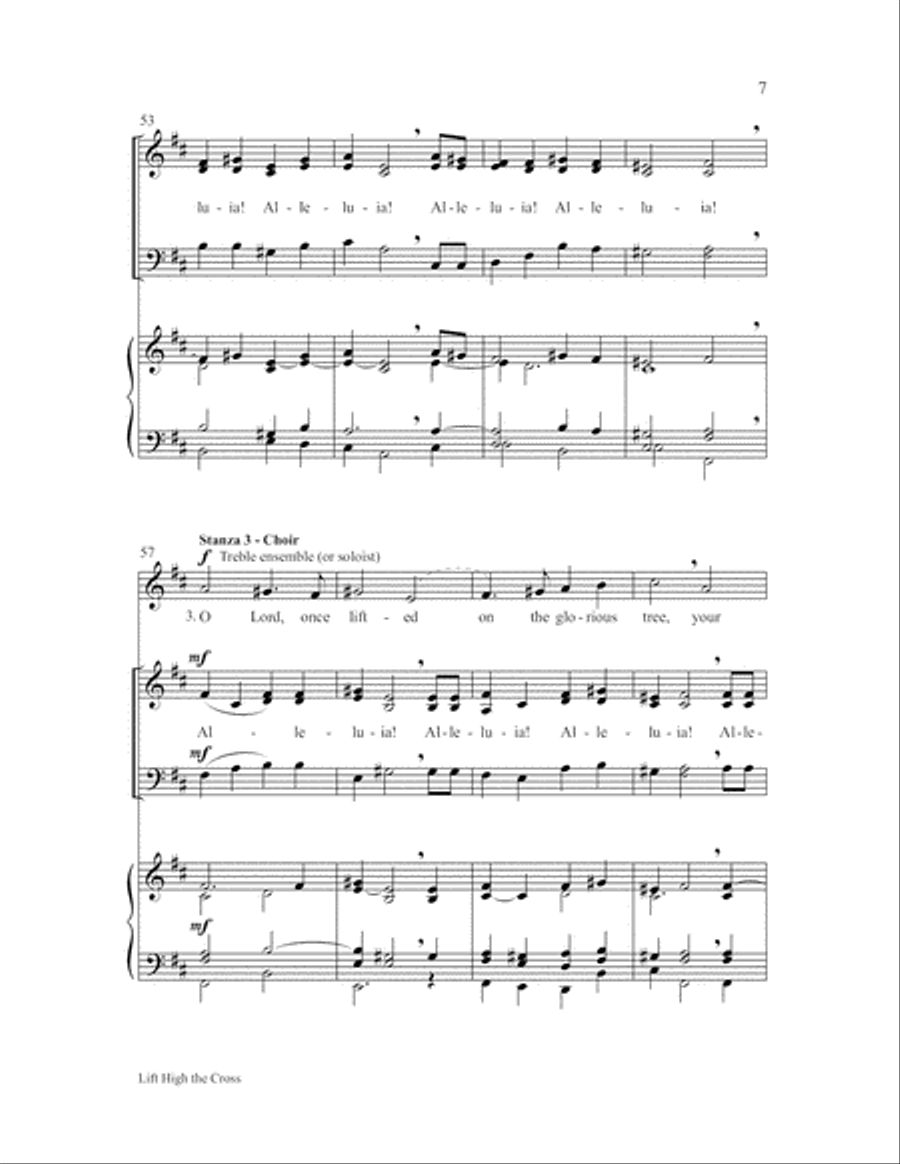 Lift High the Cross-SAB-Digital Download 3-Part scores gallery preview page 7