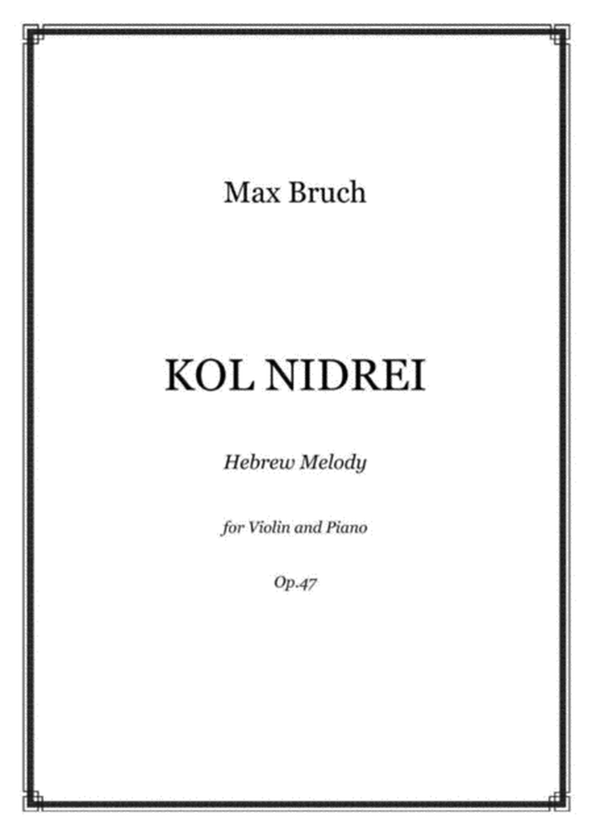 Bruch - KOL NIDREI - Violin and Piano image number null