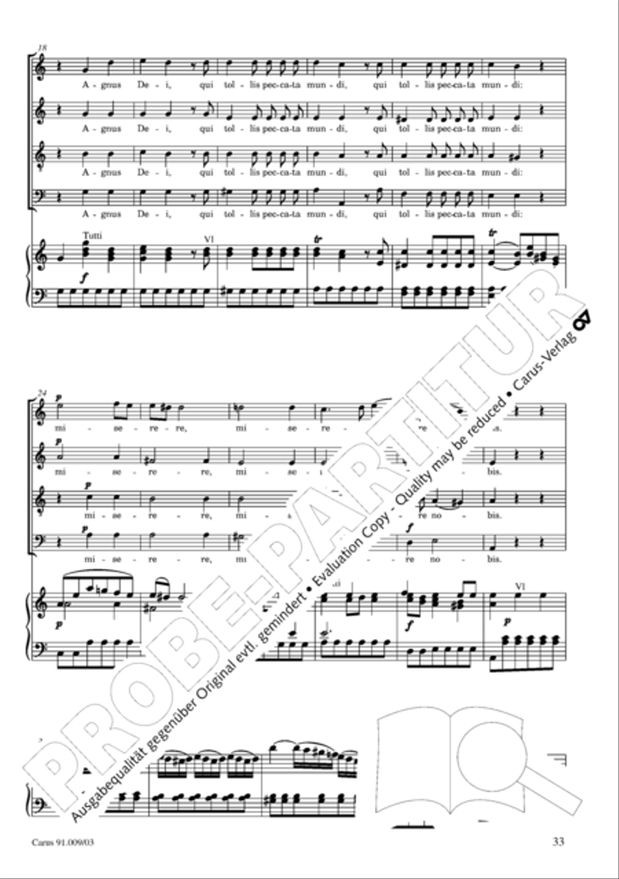 Missa Sancti Gabrielis 4-Part scores gallery preview page 34