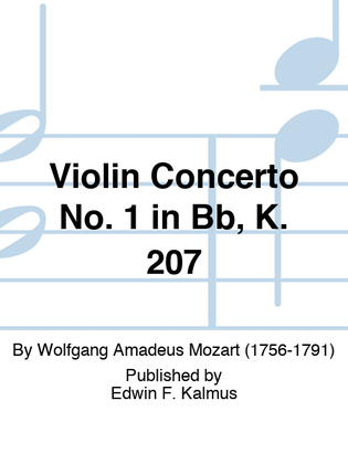 Book cover for Violin Concerto No. 1 in Bb, K. 207