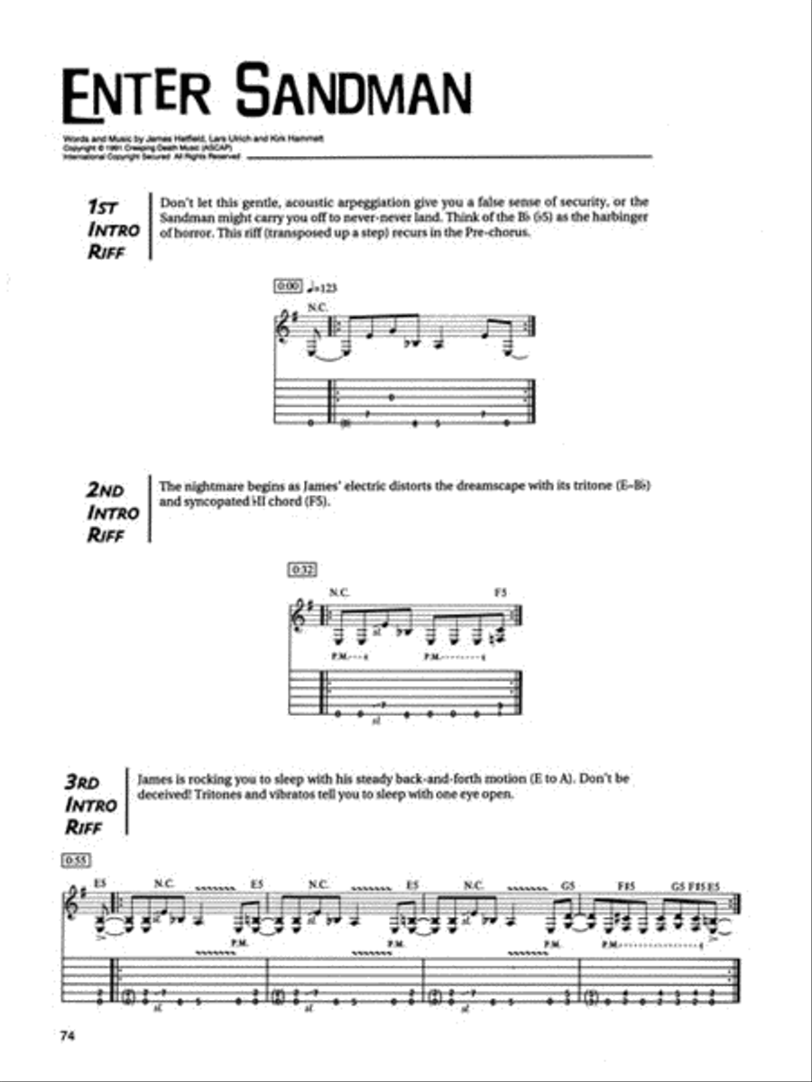 Metallica – Riff by Riff – Guitar Electric Guitar scores gallery preview page 5
